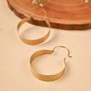 Loop Shaped Handcrafted Brass Textured Earring