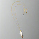 Handcrafted Brass Neckpiece with White Pendant