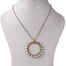 Handcrafted Brass Round Pearl Necklace