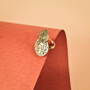 Handcrafted Two Disc Brass Hammered Finger Ring