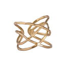 Handcrafted Brass Finger Ring Crossover Design