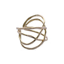 Handcrafted Brass Finger Ring Crossover Design
