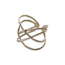 Handcrafted Brass Finger Ring Crossover Design