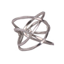 Handcrafted Brass Geometric Finger Ring Silver Look