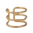 Handcrafted Brass Three Layer Finger Ring