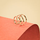 Handcrafted Brass Three Layer Finger Ring