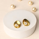 Gold White Stud Earring
