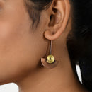 Handcrafted Copper Spiral Design Earring