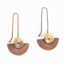 Handcrafted Copper Spiral Design Earring
