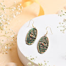 Handcrafted Green Geometric Design Earring