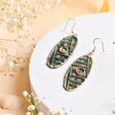Handcrafted Green Geometric Design Earring