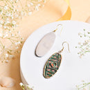 Handcrafted Green Geometric Design Earring