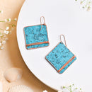 Handcrafted Copper Rhombus Design Earring