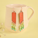 Handcrafted Copper with Coloured Beads Earring