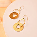 Handcrafted Brass Circles and Triangle Earring