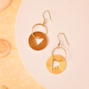 Handcrafted Brass Circles and Triangle Earring
