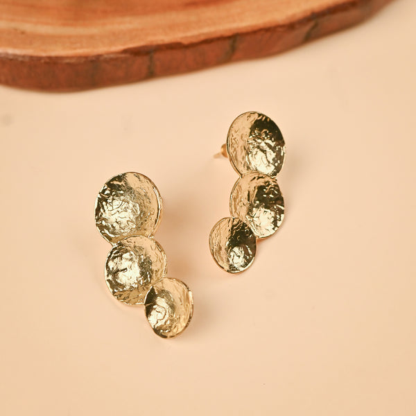 Handcrafted Brass Stud Earring