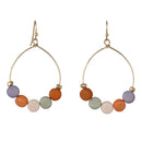 Handcrafted Brass Earring with Colourful Beads