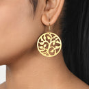 Handcrafted Tree Design Brass Earring