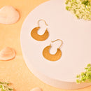 Handcrafted Brass Hammered Hoop Earring