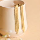 Handcrafted Brass Long Chain Earring