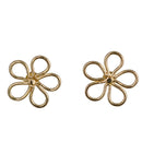 Handcrafted Brass Flower Stud Earring