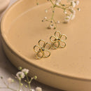 Handcrafted Brass Flower Stud Earring