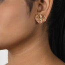 Handcrafted Brass Flower Stud Earring