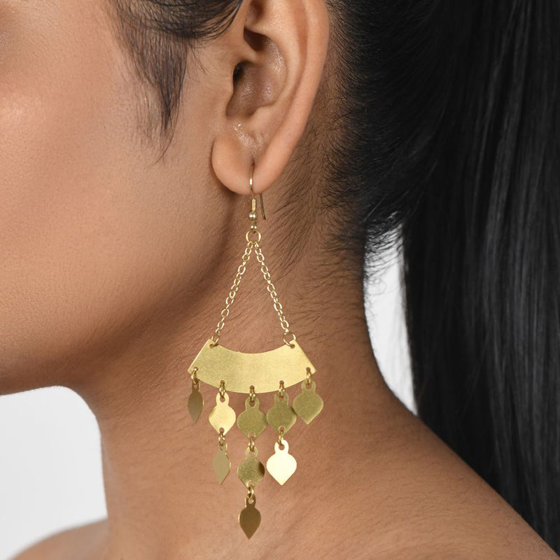 Handcrafted Brass Hanging Earring