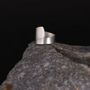 Handcrafted Brass Finger Ring Silver Look