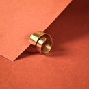 Handcrafted Brass Finger Ring Swirl Design