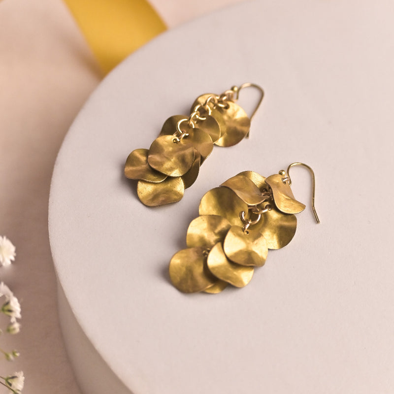 Handcrafted Brass Bunch Design Earring