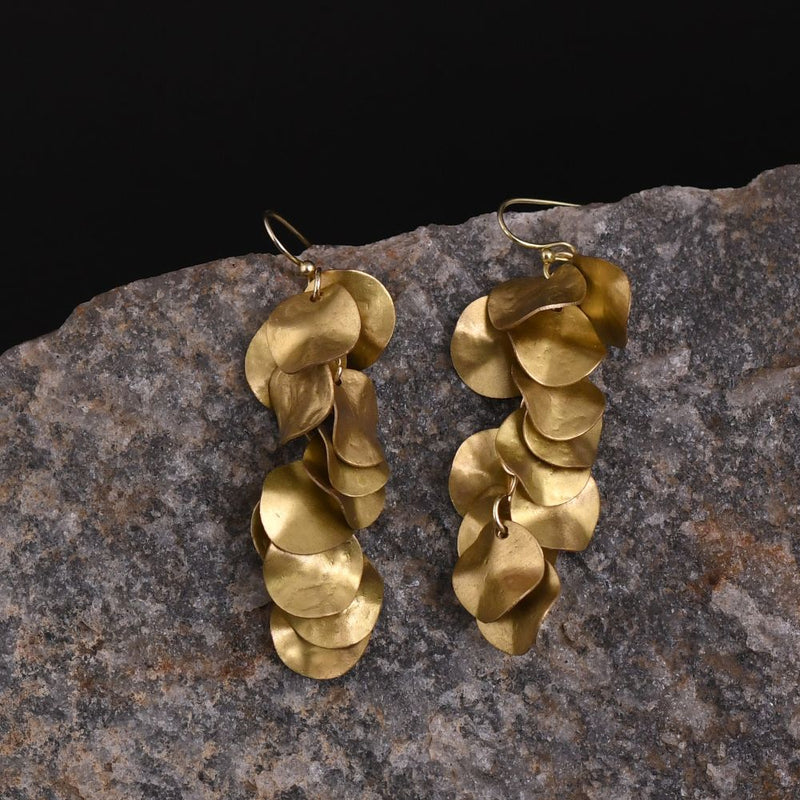 Handcrafted Brass Bunch Design Earring