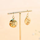 Handcrafted Brass Bird with Beads Earring