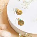 Handcrafted Brass Bird with Beads Earring