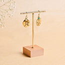 Handcrafted Brass Bird with Beads Earring