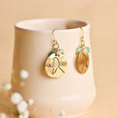 Handcrafted Brass Bird with Beads Earring