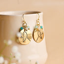 Handcrafted Brass Bird with Beads Earring