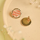 Handcrafted Natural Grass with Thread work Stud Earring