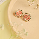 Handcrafted Natural Grass with Thread work Stud Earring