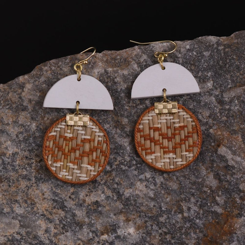 Handcrafted Natural Grass with Thread Work Earring