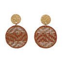 Handcrafted Natural Grass with Brass Bead Earring