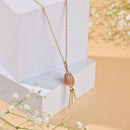 Handcrafted Brass Neckpiece with Bead Hanging