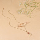 Handcrafted Brass Neckpiece with Bead Hanging