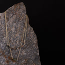 Handcrafted Two Layered Brass Neckpiece with Beads