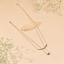 Handcrafted Two Layered Brass Neckpiece with Beads