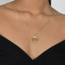 Handcrafted Brass Neckpiece with Natural Grass and Thread Weave