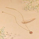 Handcrafted Brass Neckpiece with Natural Grass and Thread Weave