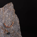 Handcrafted Two Layered Brass Neckpiece with Green Bead