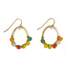 Handcrafted Brass Multicolored Bead Earring